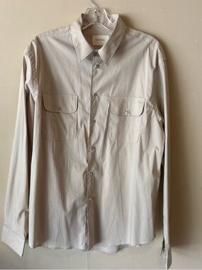 Basic Rights Men's Long-Sleeve Western Pearl Snap Shirt in Light Beige